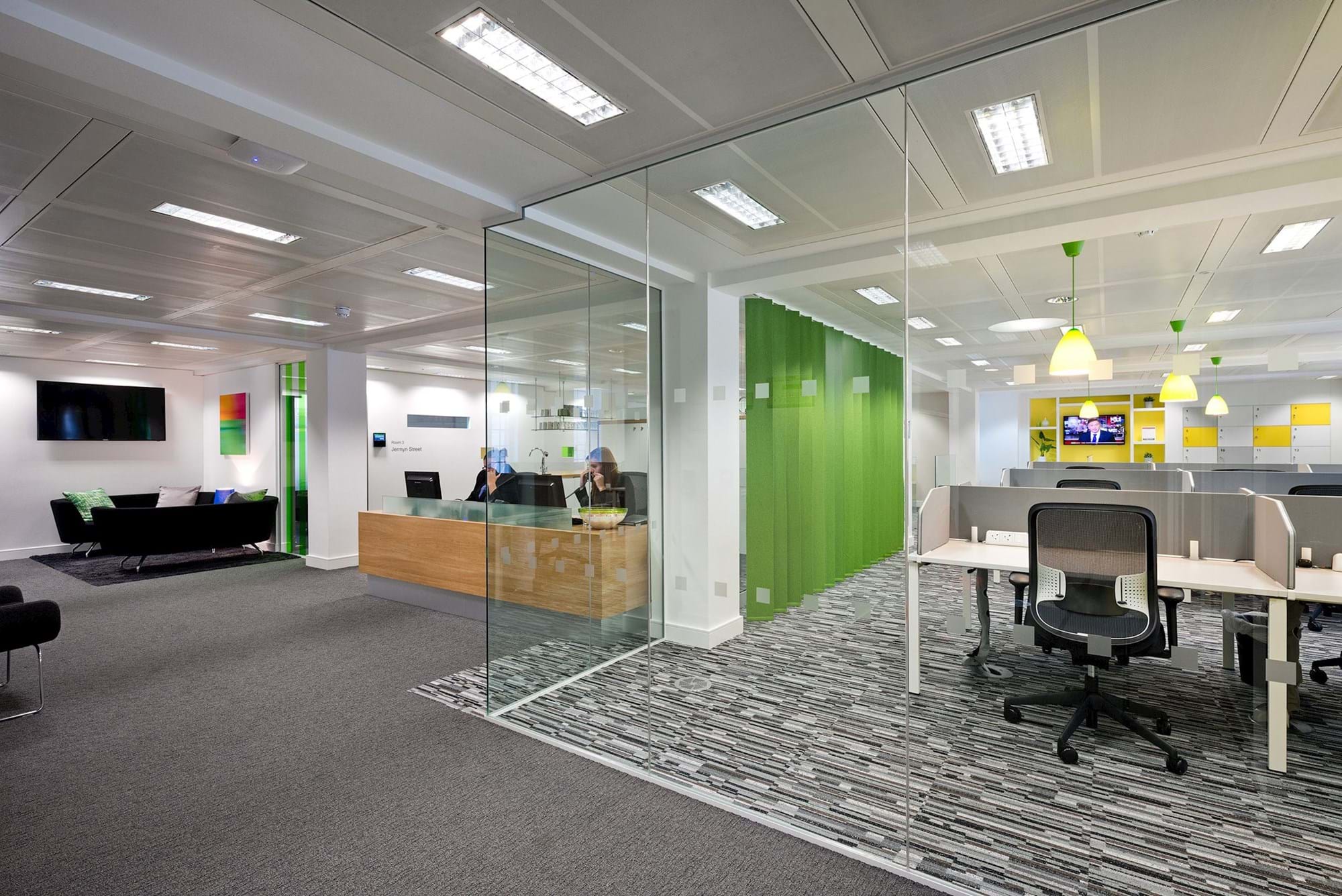 Modus Workspace office design, fit out and refurbishment - Rex House - Reception - Regus_Piccadilly 01_highres_sRGB.jpg