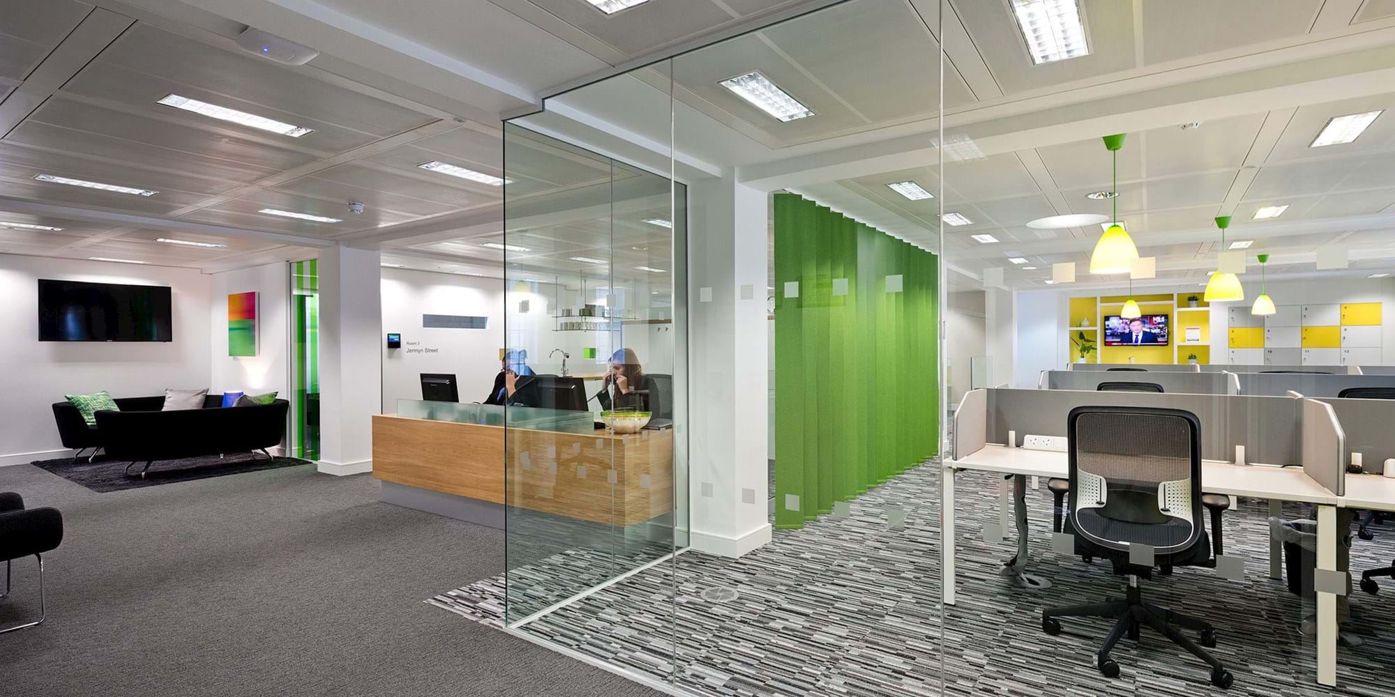 Modus Workspace office design, fit out and refurbishment - Rex House - Reception - Regus_Piccadilly 01_highres_sRGB.jpg