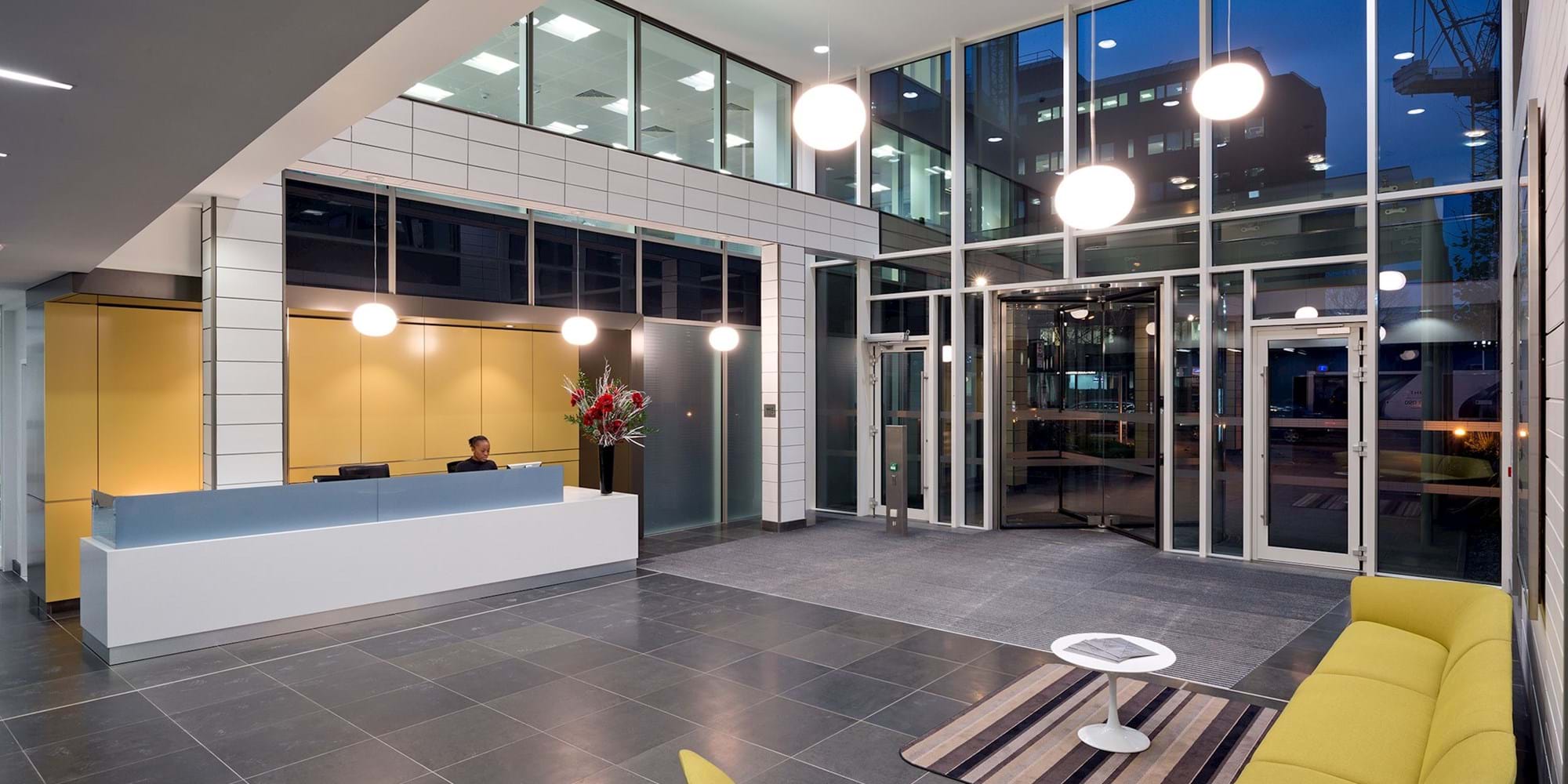 Modus Workspace office design, fit out and refurbishment - XLB Uxbridge Road - Reception - 85 Uxbridge Road 02 highres sRGB.jpg