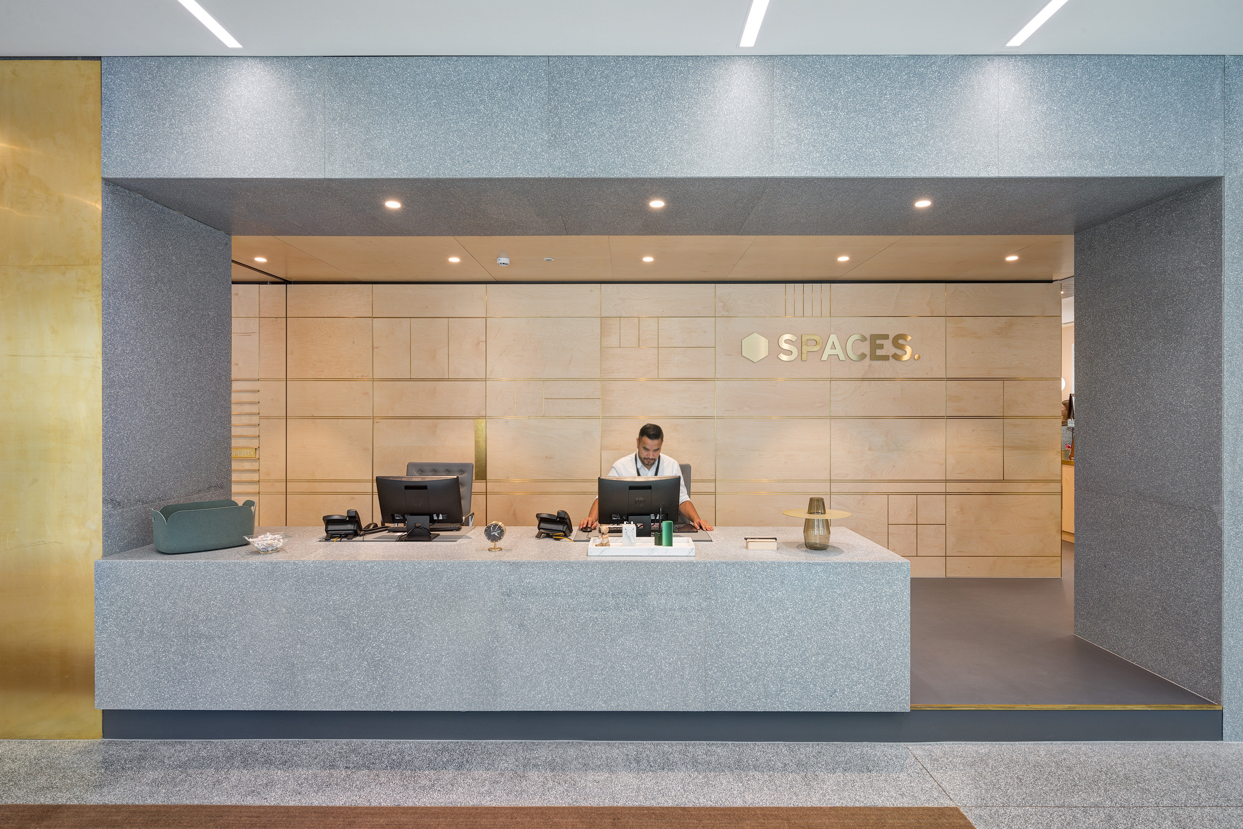 Reception desk with 