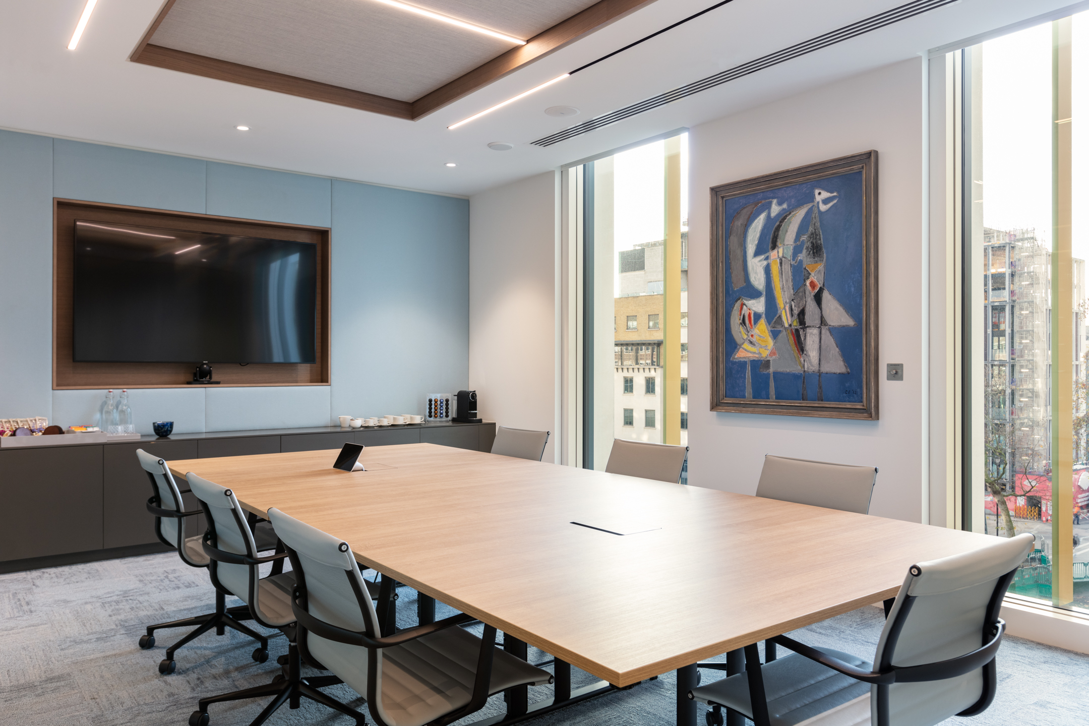 Asset Management sleek and furnished Boardroom designed by Modus Workspace