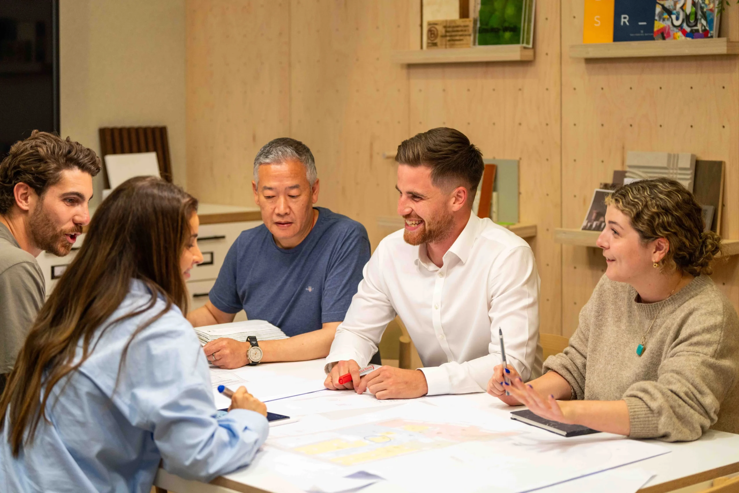 Careers Page Header Modus employees discuss design