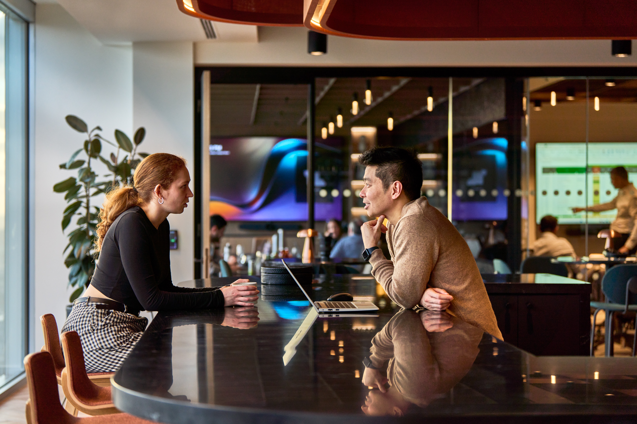 Bentley Systems teapoint with Modus employees enjoying the space.